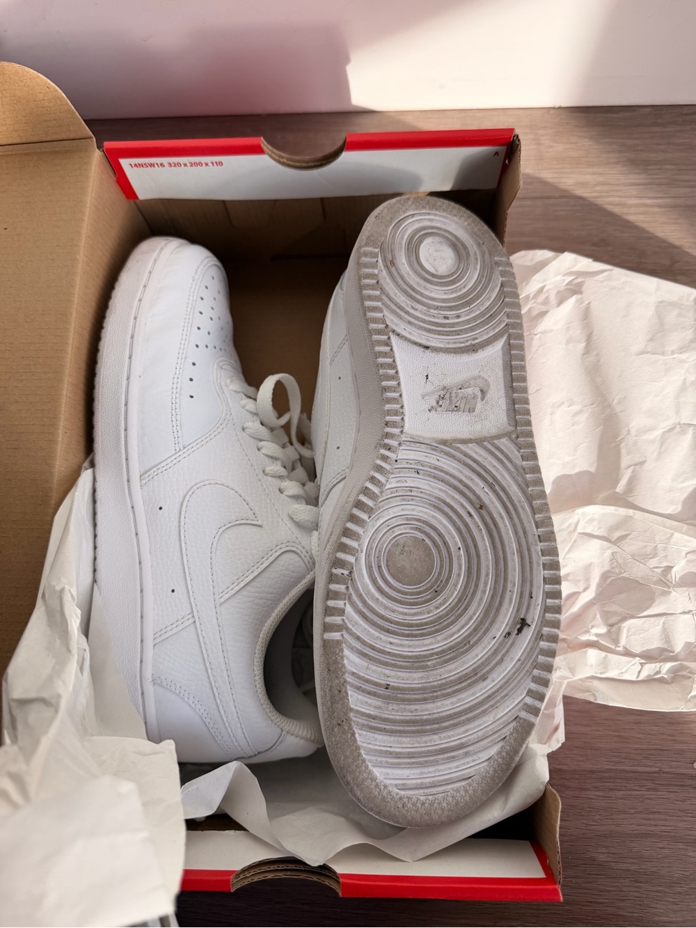Nike Men’s court vision low White Low-Sneakers - Classic Leather